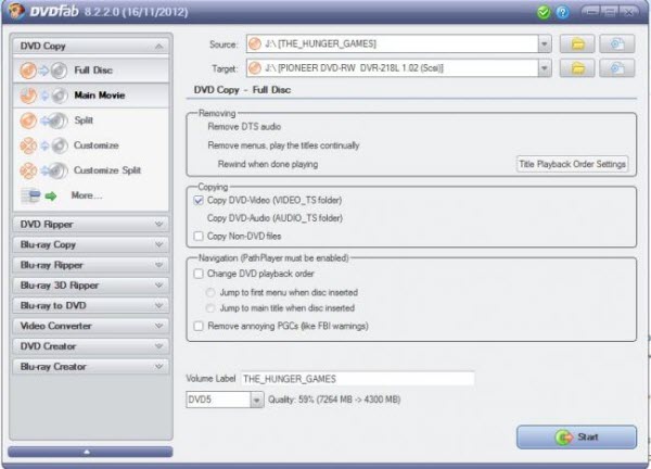 Free DVD Ripper DVDFab HD Decrypter