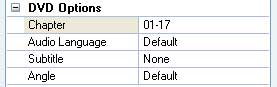 Specify chapters, audio language, subtitle and angle when converting DVD folder on hard drive with Any DVD Converter Professional.
