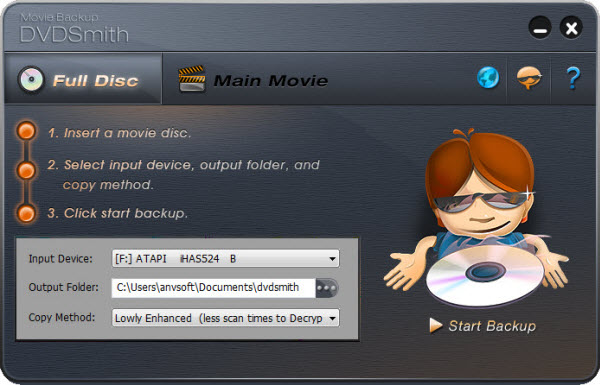 Free DVD Ripper DVDSmith Movie Backup