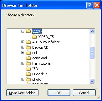 Browse DVD folder copied by the free DVD copying tool named DVDSmith Movie Backup.